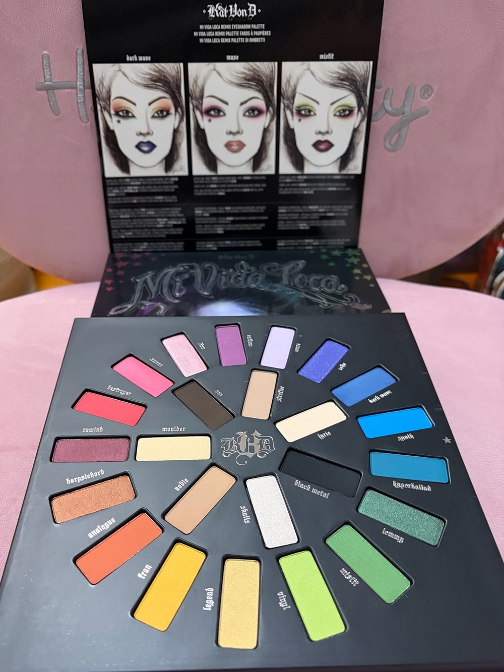 Kat Von D Mi Vida Loca Eyeshadow Palette — Purple, Teal, Black Accents - Picture 3 of 3